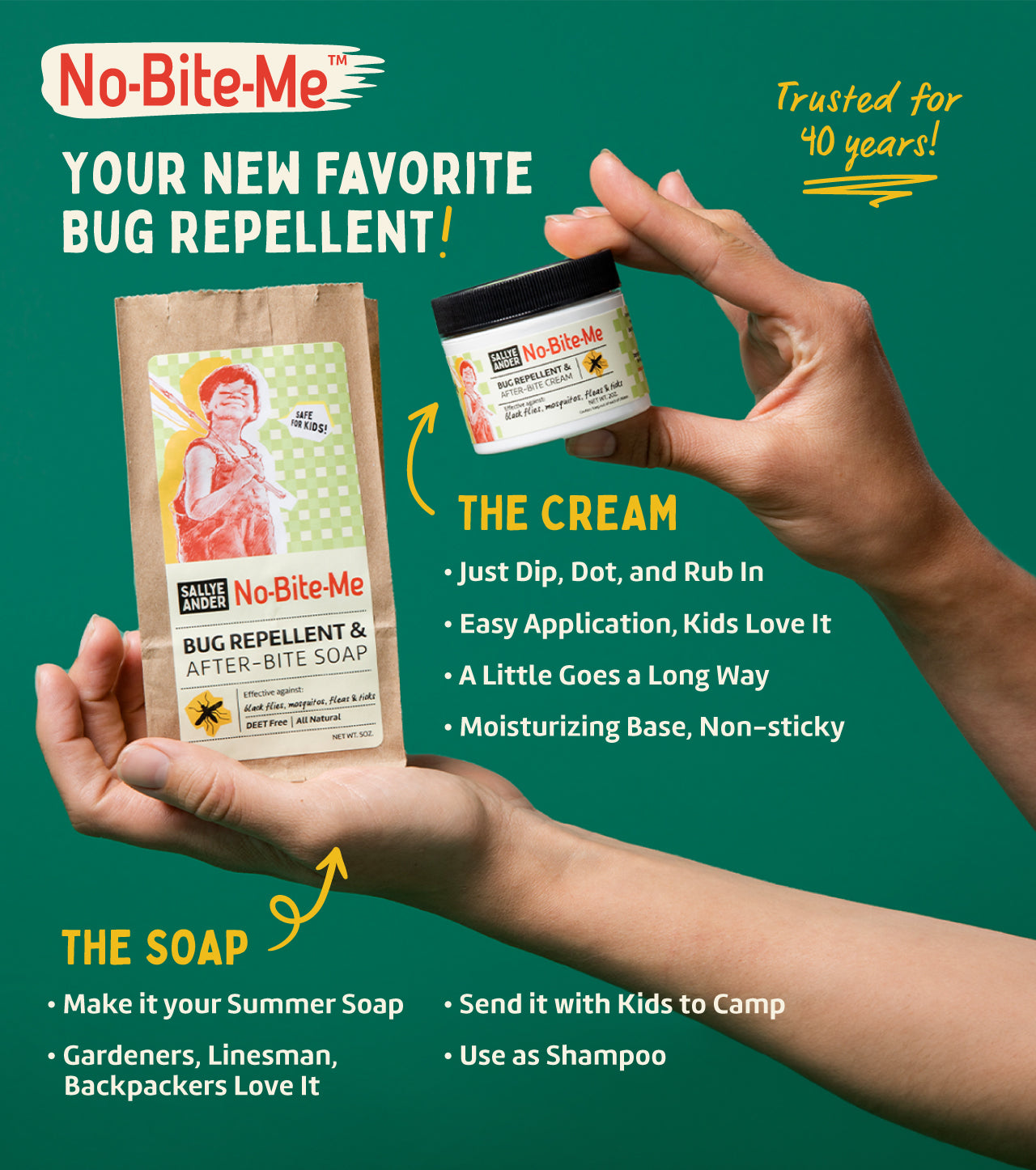 No-Bite-Me™ Bug Repellent & Itch Relief Bar