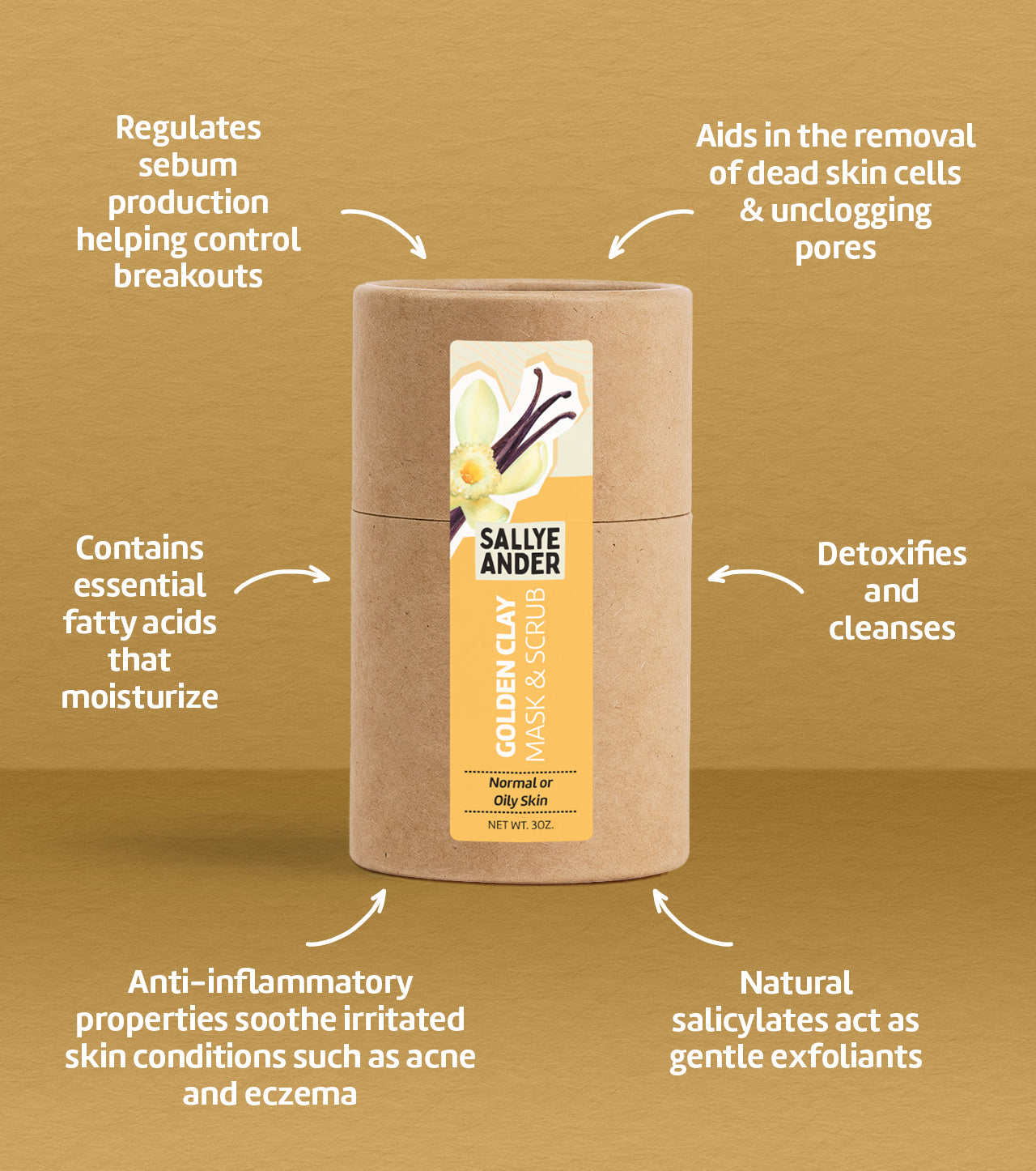 Golden Clay Mask & Scrub – SallyeAnder