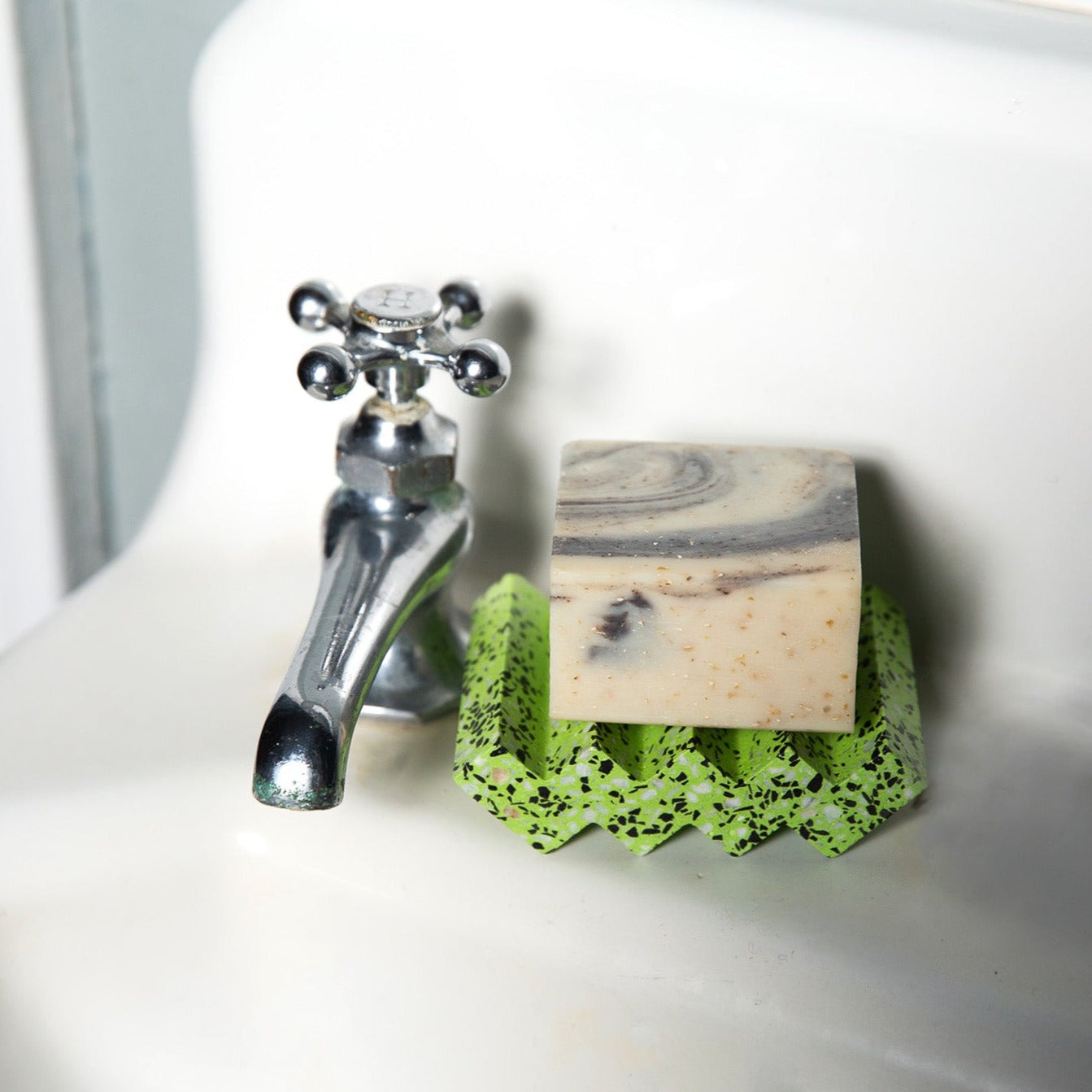 Ceramic Self-Draining Soap Dish  Handmade Bathroom Decor; Unique